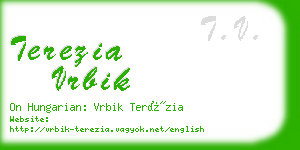 terezia vrbik business card